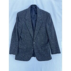 VTG Alexander Julian Colours 38R Men's Gray Wool Tweed Flecked Blazer Sport Coat